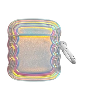 Microsonic AirPods 1. Nesil / 2. Nesil Kılıf Zigzag Hologram Çok Renkli