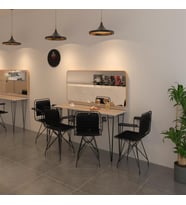 Knsz masa sandalye takımı hem75mazlum crdsyh 140*040 klçsm 4 sandalye syhsyh kolçaklı sırt minderli