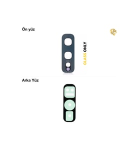 Samsung Galaxy S10 E ile Uyumlu Kamera Lensi Yeşil Kamera lensi sade lens kamera camı kamera merceği