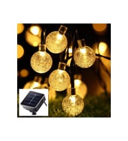 Dekoratif 9 Metre 50 Kristal Top Led Solar Balkon Teras Ağaç Bahçe Aydınlatması- Sarı