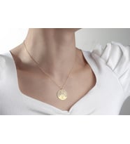 Kişiye Özel 925 Ayar Gümüş Om Lotus Kolye