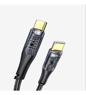 K670 130cm 60W Tip c-Tip c Şeffaf Veri Kablosu