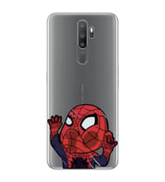 Oppo A5 2020 / A9 2020 Uyumlu Örümcek Adam Desenli Şeffaf Telefon Kılıfı
