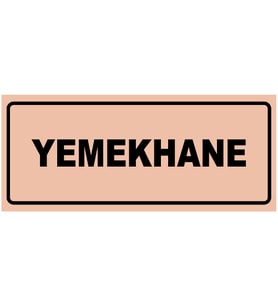 YEMEKHANE YAZILI YÖNLENDİRME LEVHASI (Bakır)