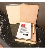 Babaya Hediye Ahşap Kutulu Defter Kalem Set 001