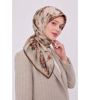 Lesscarves Pamuk İpek Eşarp Batik Desenli LS2202