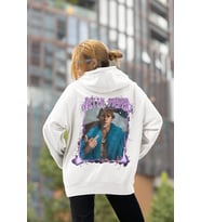 Tasarım Justin Bieber Baskılı Unisex Oversize Şarkıcı Hoodie