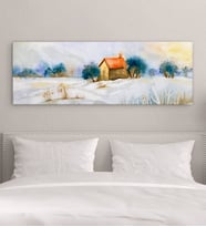 BK Gift Yatak Odası Konseptli Panorama Kanvas Tablo 100x35cm-10