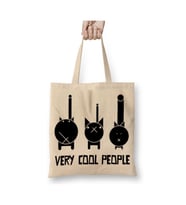 Very Cool Cats Kediler Beyaz Bez Çanta Uzun Saplı Alışveriş Çantası Plaj Çantası