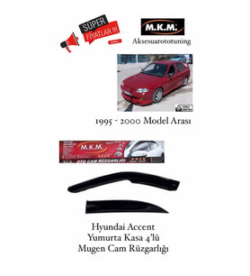 Hyundai Accent Yumurta Kasa 1995-2000 Model 4'Lü Cam Rüzgarlıgı