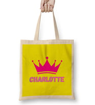 Charlotte -Name personalized Custom - vintage Retro Rainbow Style Design Gift Baby-Gift For Her Bez Çanta Uzun Saplı
