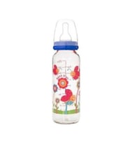 Bebedor 31302 Desenli Cam Biberon 250 Ml - Mavi Kapaklı Uğur Böceği