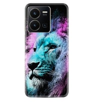 Vivo Y22 Kılıf Silikon Desen Özel Seri Pink Blue Leon 1603