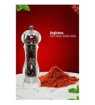 Alistair Serisi Kristal Akrilik Seramik Dişli Ayarlanabilir Lüks Baharat Öğütücü 16 cm 722917