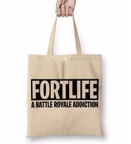 A Battle Royale Addıctıon Fortnite Bez Çanta Uzun Saplı