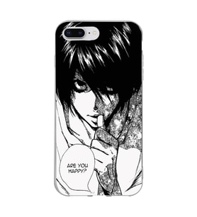 Iphone 7 Plus ve 8 Plus Uyumlu Death Note Tasarımlı Şeffaf Telefon Kılıfı