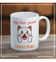 Kedili Ay Ben Şok Kupa Bardak