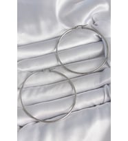 316 Çelik Gümüş Renk 63 mm Halka Model Kadın Küpe - TJ-BKP10518 TG-V 8994