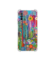 PrintiFy Redmi 9t ile Uyumlu Düşlerin Dansı Serisi Folklorik Bahçe Tasarımlı Uv Baskılı Köşe Korumalı Antişok Kılıf