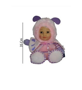 Sevimli Bebek Yüzlü Peluş Kelebek Uyku Arkadaşı 35 cm (Çok Renkli)