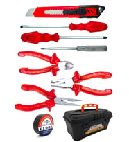 Moonshop 3 Lü Pense set 3 Lü Tornavida Takımı Elektrik bandı falçata+Takım Çanta Hediyeli set...