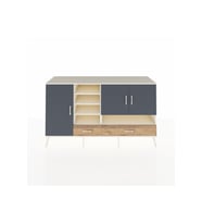 Kronos Konsol 8 Raflı 2 Çekmeceli 3 Kapaklı 176x59x99 Aytaşı-Antrasit/Çam