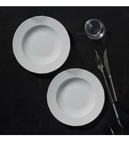 GÜRAL PORSELEN Venedik 6 Parça 24 Cm Çukur Yemek Tabağı