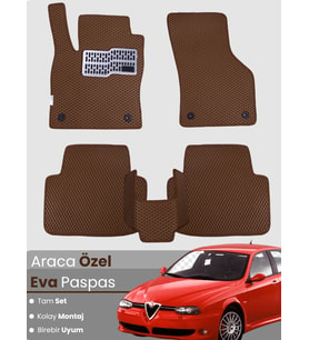 ALFA ROMEO 156 (1997-2006) Uyumlu EVA Paspas Tam Set–Araca Özel,Kolay Montaj,Su Geçirmez