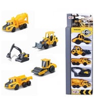Volvo İş Makinaları Arabalar 5'li Set 7.5 Cm Araçlar (Çok Renkli)