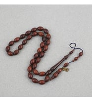 Yılan Ağacı Usta İşi İmzalı Sülün İmame Beyzi Kesim 7x11.5mm Tesbih