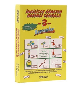 İngilizce Öğreten Resimli Tombala - 3 (Kavramlar)