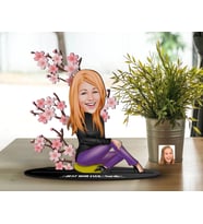 BK Gift Kişiye Özel Anneler Günü Karikatürlü 3D Ahşap Biblo, Anneler Günü Biblo, Ahşap Biblo, Anneye Hediye, Ev Dekoru-4