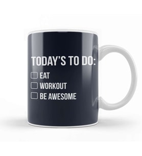 Things To Do Eat Workout Be Awesome Kupa Bardak Porselen