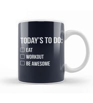 Things To Do Eat Workout Be Awesome Kupa Bardak Porselen