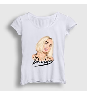 Presmono Kadın Beyaz Blonde Dua Lipa T-Shirt 319753tt