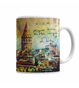 Hayat Kısa Kuşlar Uçuyor 3 Kupa Bardak Porselen