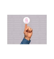 İngilizce 4 Aylık Etiketi Pembe 4 Months Puanlı Dört Aylık Bebek Yuvarlak Mat Sticker 4 Cm (45 Adet)