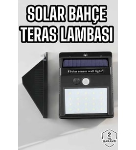 Güneş Enerjili Bahçe Lambası Solar Gece Aydınlatma Sensörlü Lamba