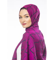 Jakar Dokuma Desen Jakarlı Modal Seri Şal Eşarp Askısı ile Birlikte 75x200 cm Fu