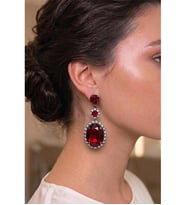 OVAL FULL TAŞLI ABİYE KÜPE