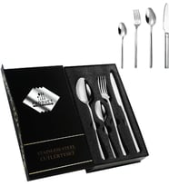 Çelik 24 Parça 6 Kişilik Gri Yemek Kaşık Çatal Bıçak Set cin739by