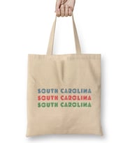 South Carolina state flag gift vintage Retro Rainbow Style Bez Çanta Uzun Saplı