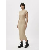 Modern Fit Sıfır Kol Yarım Balıkçı Yaka Triko Elbise