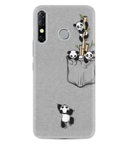 INFINIX Hot 8 Kılıf Silikon Desen Pandalar 1798