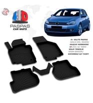 VW Golf 6 4D Araca Özel Havuzlu Kauçuk Paspas 2010-2013 (Karışık)