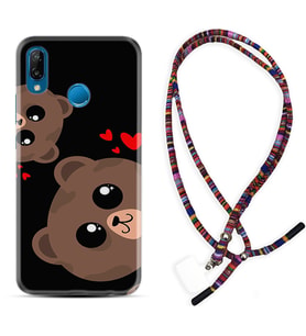 Huawei P20 Lite Mate 10 20 Lite Pro P40 Lite KılıfBoyun Asklı Rasta Silikon Love Animals 1780