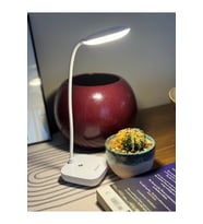 Taşınabilir Masaüstü Şarjlı LED Aydınlatma, Kitap Okuma Lambası (Krem)