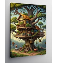 Kanvas Tablo Ağaç Evi