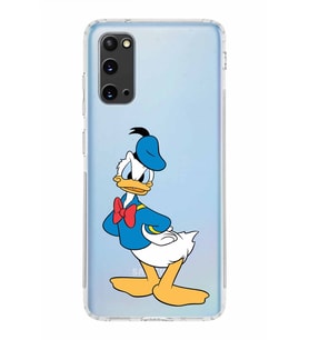 Samsung Galaxy S20  Kamera Korumalı Kapak Donald Duck Tasarımlı  Şeffaf  Kılıf