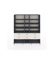 Hyperion Dolap 12 Raflı 6 Çekmeceli  220x44x243 Antrasit-Antrasit/Aytaşı